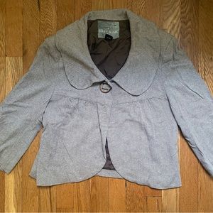 [Mac & Jac] Light Brown Ruffle Blazer Size 8 Formal Wedding Party Fall Work